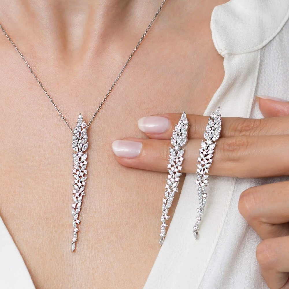 Bridal Jewelry Set, Bridesmaid Jewelry For Wedding, Necklace and Earring Set